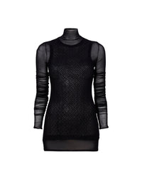 T-shirt à manches longues avec débardeur - Black