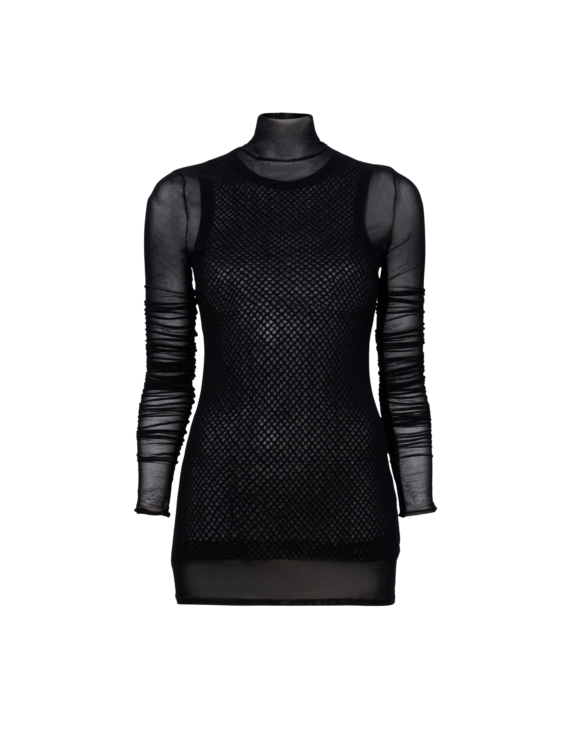 T-shirt à manches longues avec débardeur - Black