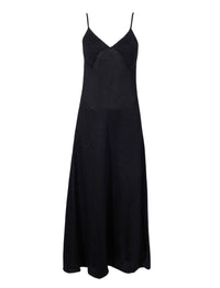 Robe Bella à bretelles en laquée - Black