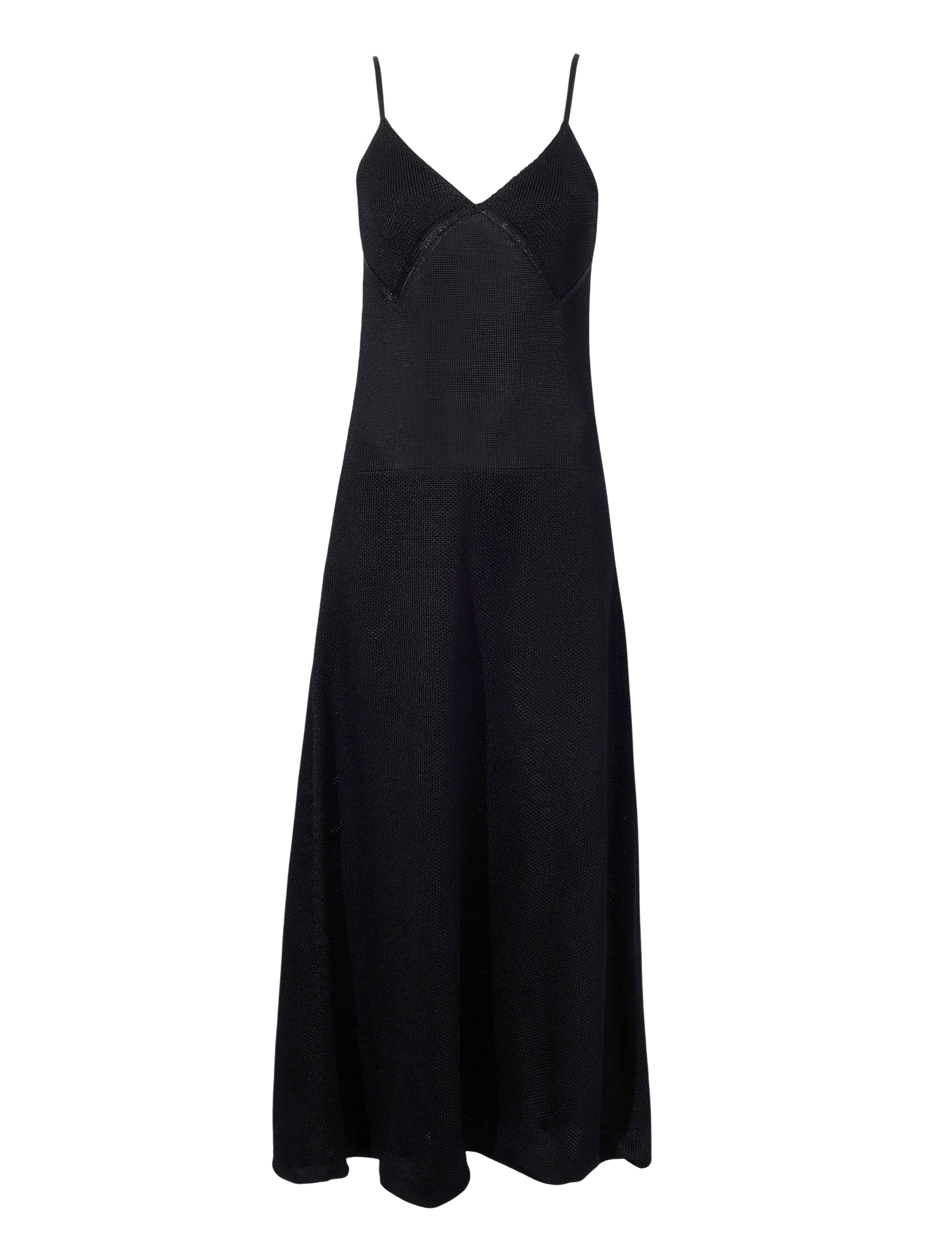 Robe Bella à bretelles en laquée - Black