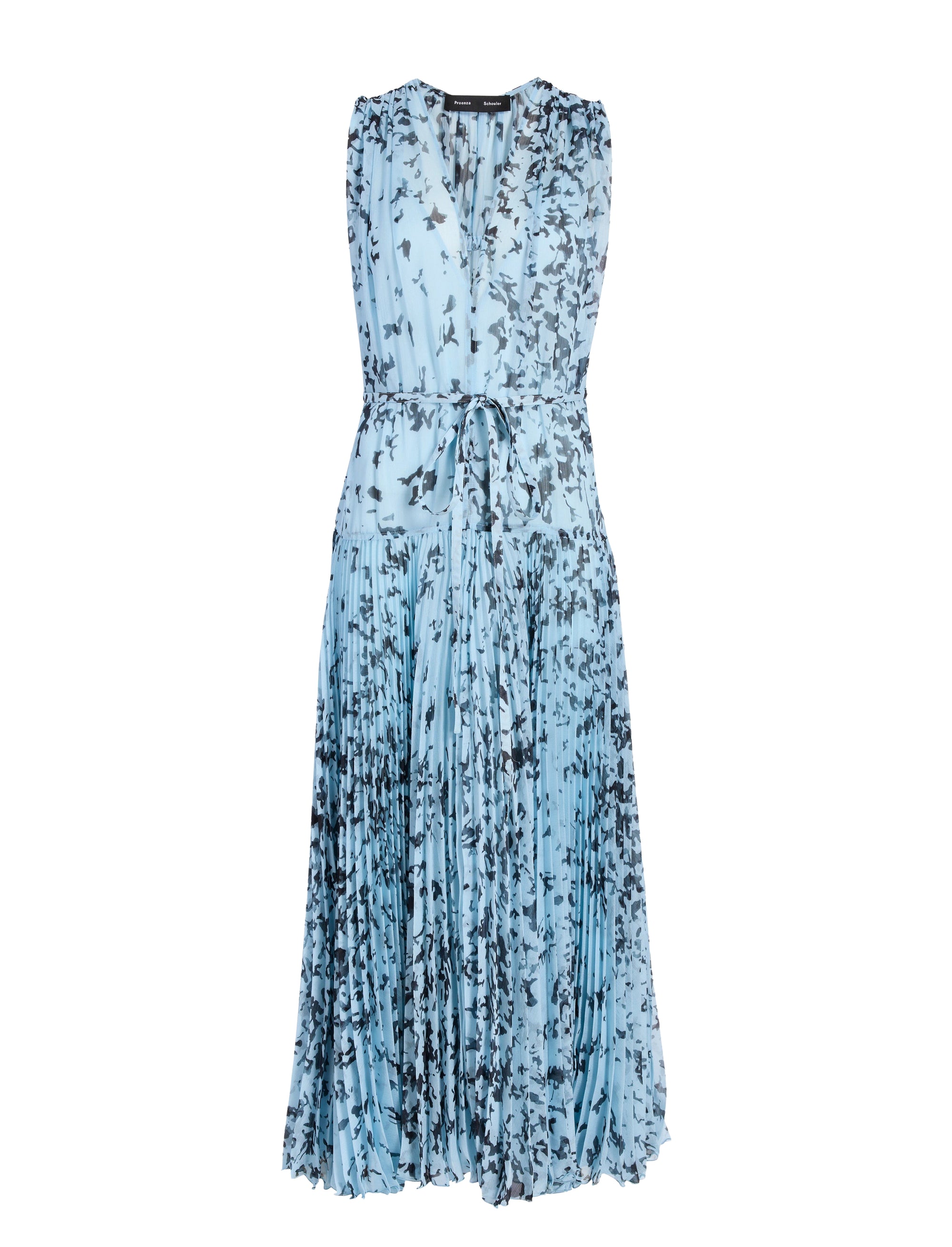 Robe Pat en chiffon imprimé - Sky Blue Multicolor