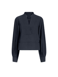 Blouse Grayson à col V - Black