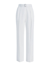 Pantalon Vera ceinturé à pinces - White