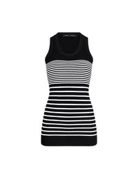 Débardeur Roberts à rayures en maille - Black Multicolor