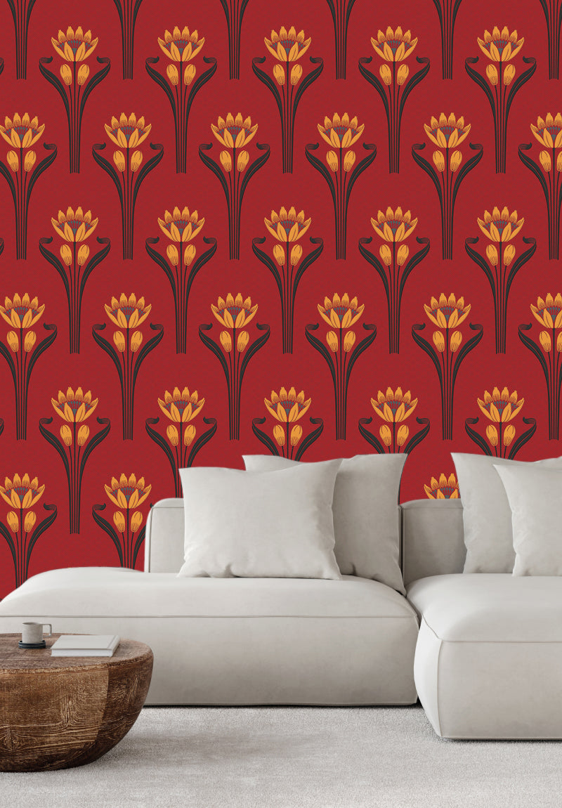 Rouleau Tulipes - Rouge