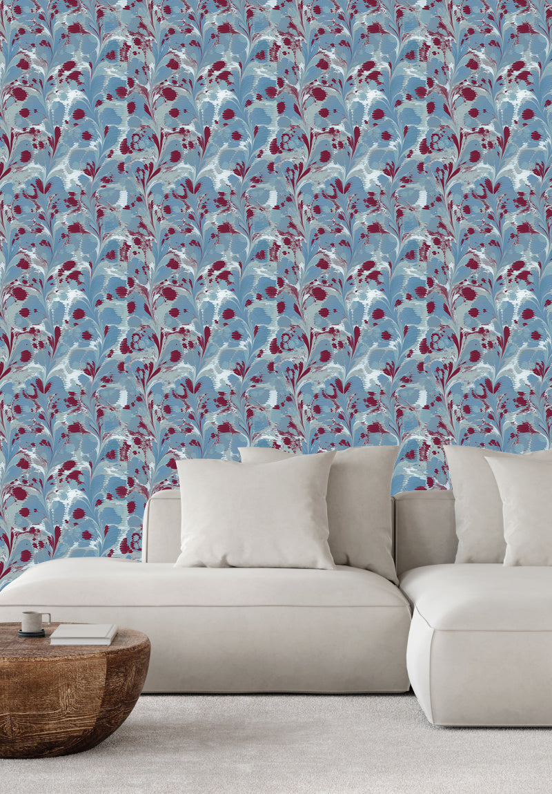 Rouleau Marbré de Venise - Bleu