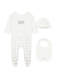 Ensemble pyjama bonnet en coton - Off White