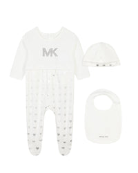 Ensemble pyjama bonnet en coton - Off White