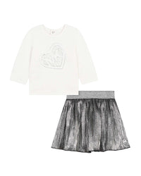 Ensemble bebe en coton - Silver