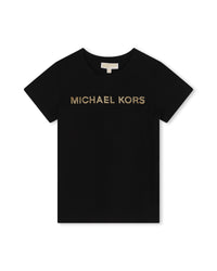 Short-sleeved cotton T-shirt - Black