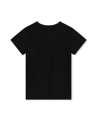 Short-sleeved cotton T-shirt - Black