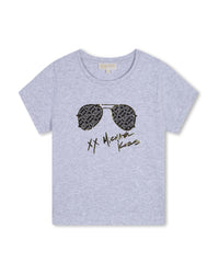 Short-sleeved cotton T-shirt - Mottled Grey
