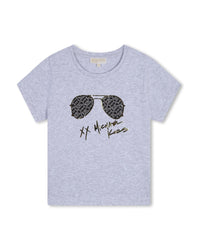 T-shirt manches courtes en coton - Gris Chiné