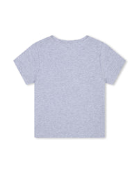 Short-sleeved cotton T-shirt - Mottled Grey