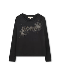T-shirt manches longues en coton - Black