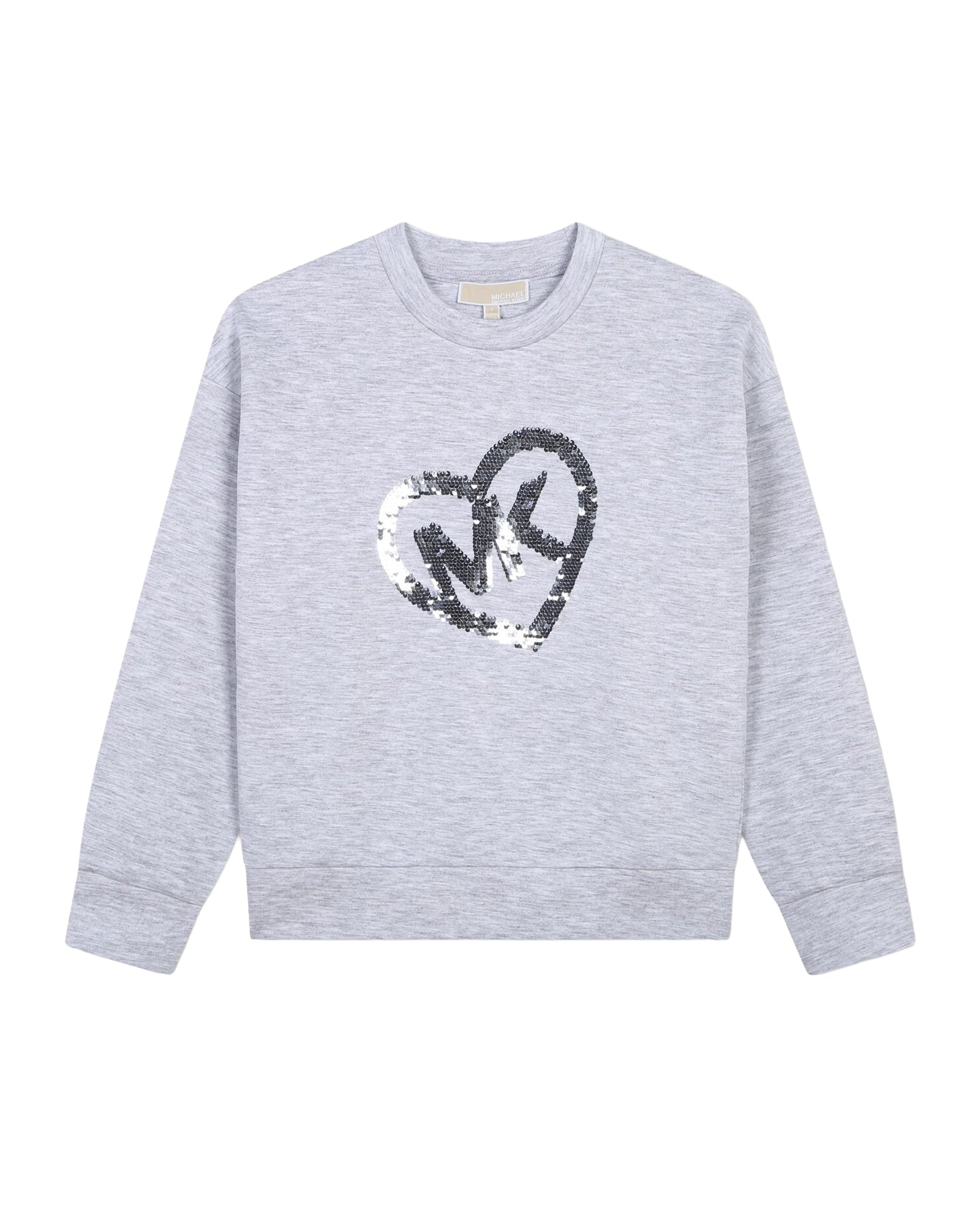 Sweatshirt à col rond - Gris Chiné