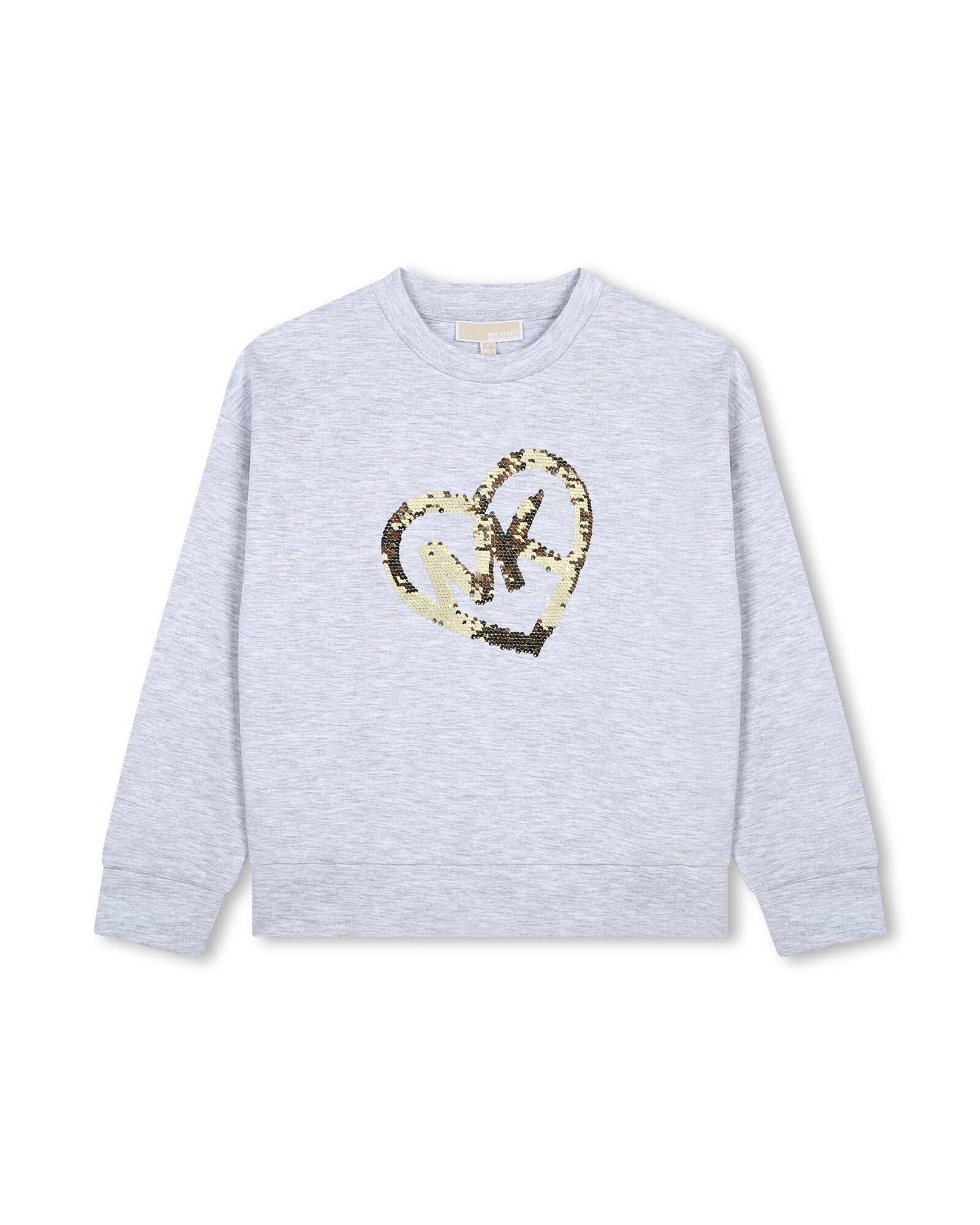 Sweatshirt à col rond - Gris Chiné