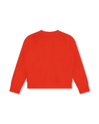 Round-neck sweatshirt - Chile Red