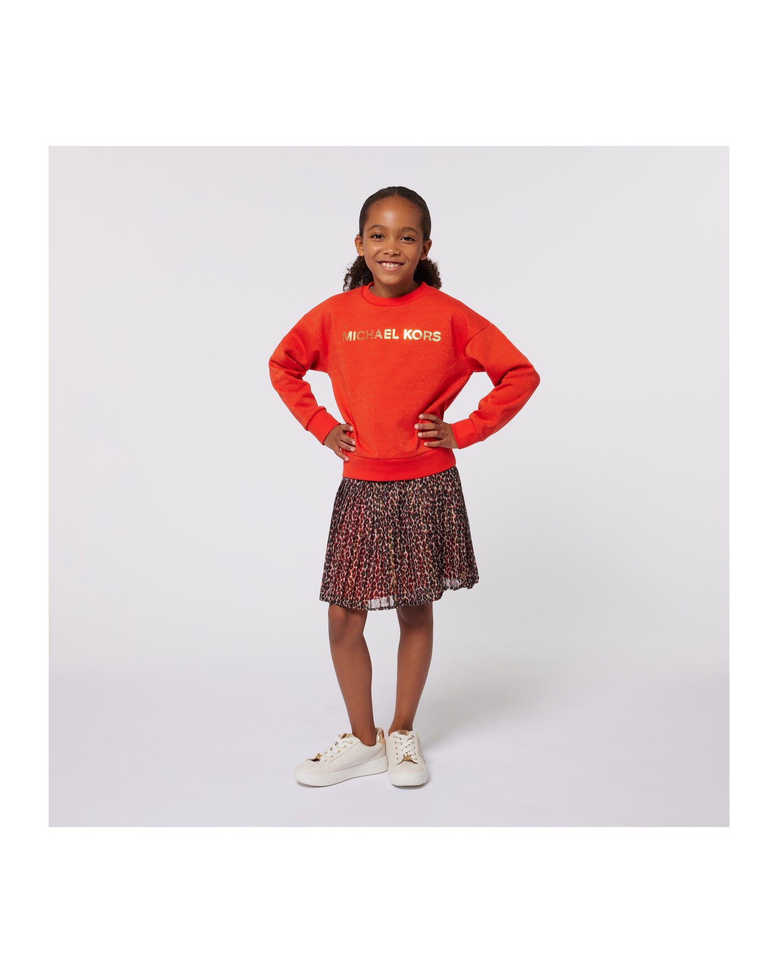 Round-neck sweatshirt - Chile Red