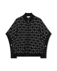 Cape avec logo en tricot - Black