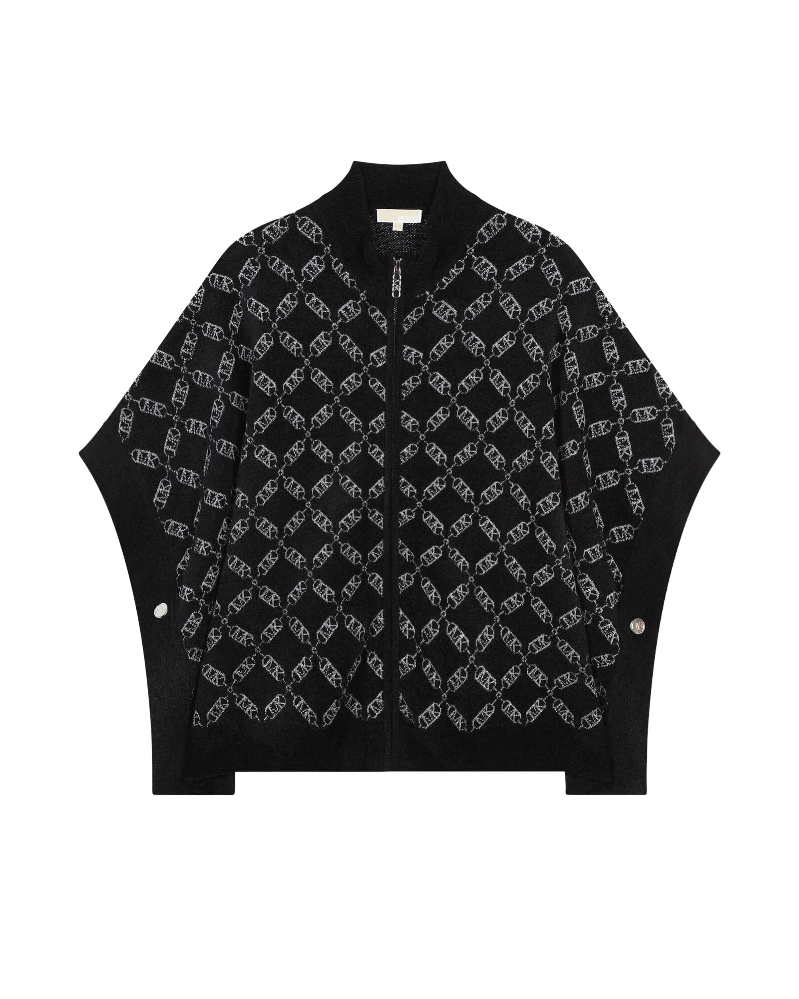 Knitted cape with logo - Black