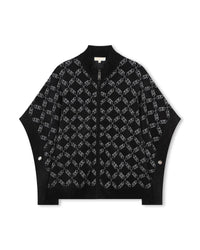 Cape avec logo en tricot - Black