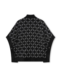Cape avec logo en tricot - Black