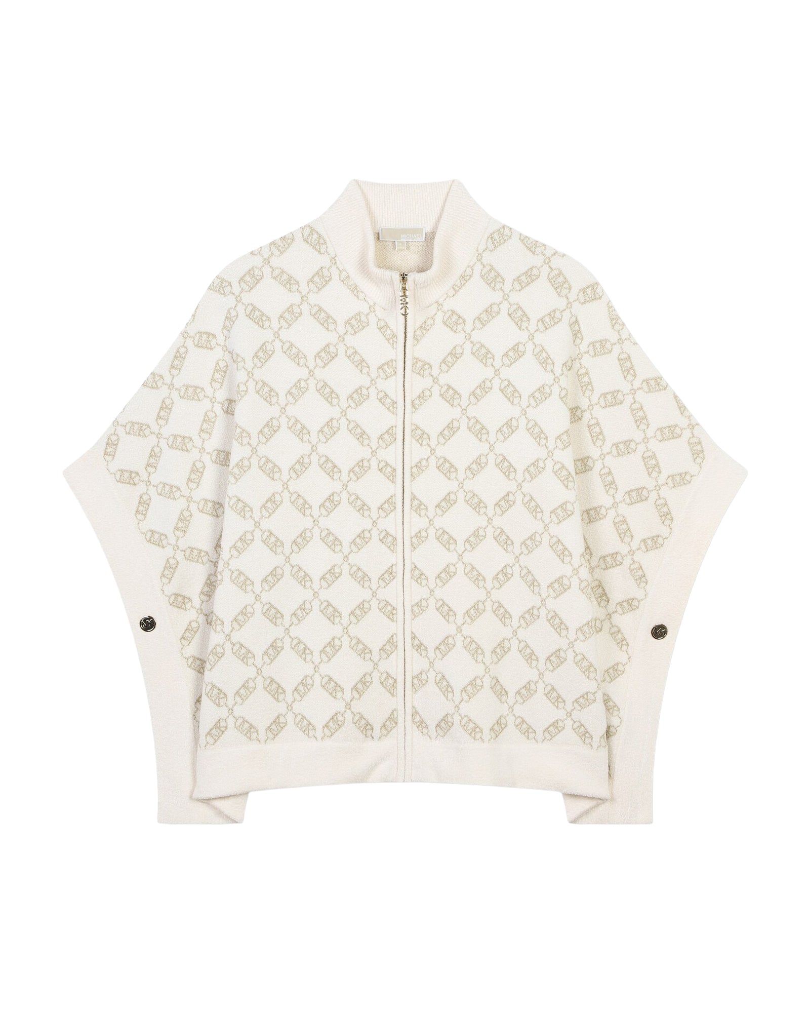 Cape with knitted logo - Rice