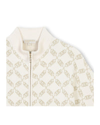 Cape with knitted logo - Rice