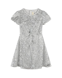 Short sequinned dress – Silver