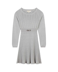 Cotton knitted dress - Silver