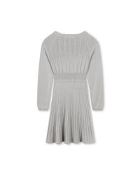 Cotton knitted dress - Silver