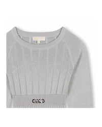 Cotton knitted dress - Silver