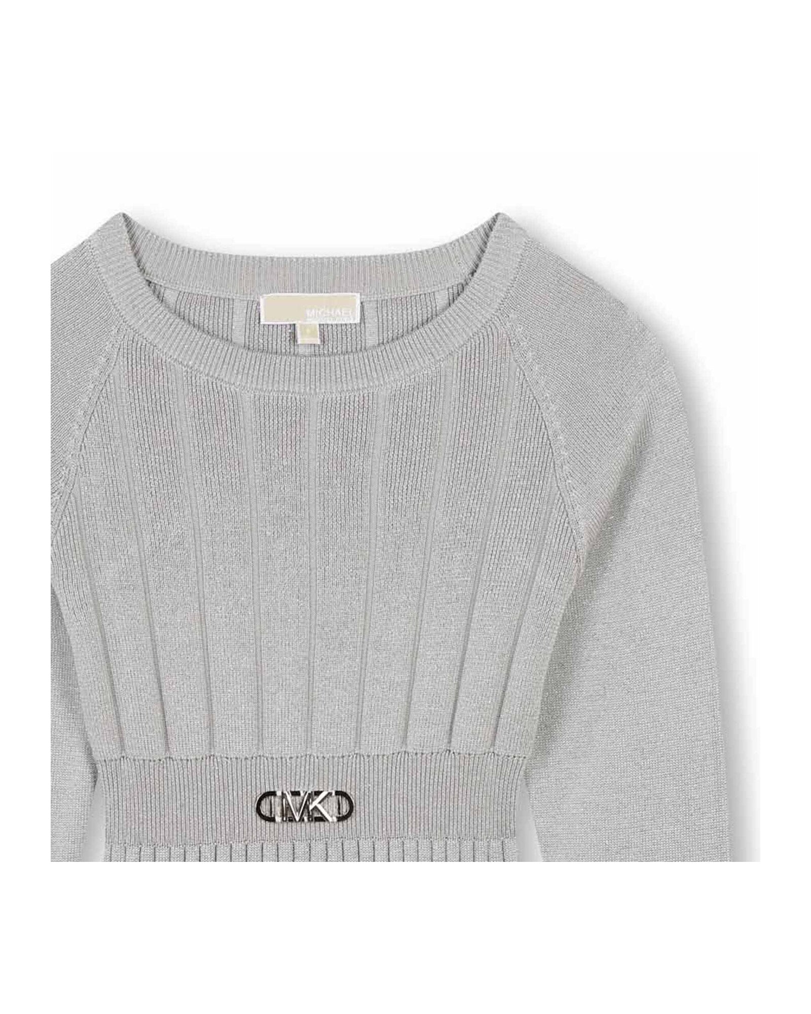 Cotton knitted dress - Silver
