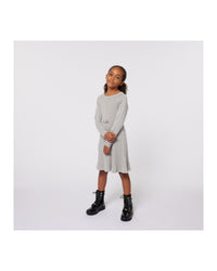 Cotton knitted dress - Silver