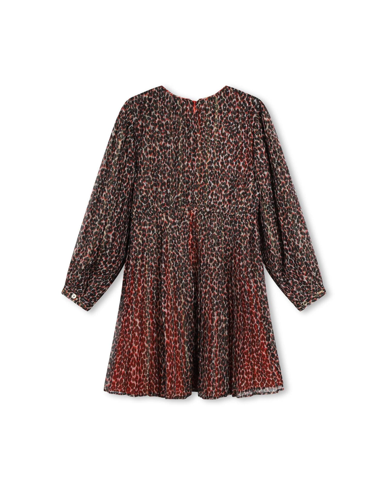 Robe plissée et imprimée - Chile Red