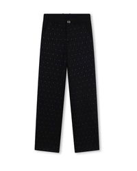 Wide leg trousers with logo - Black