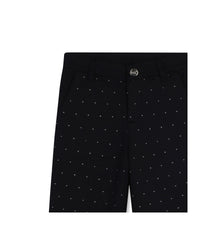 Wide leg trousers with logo - Black