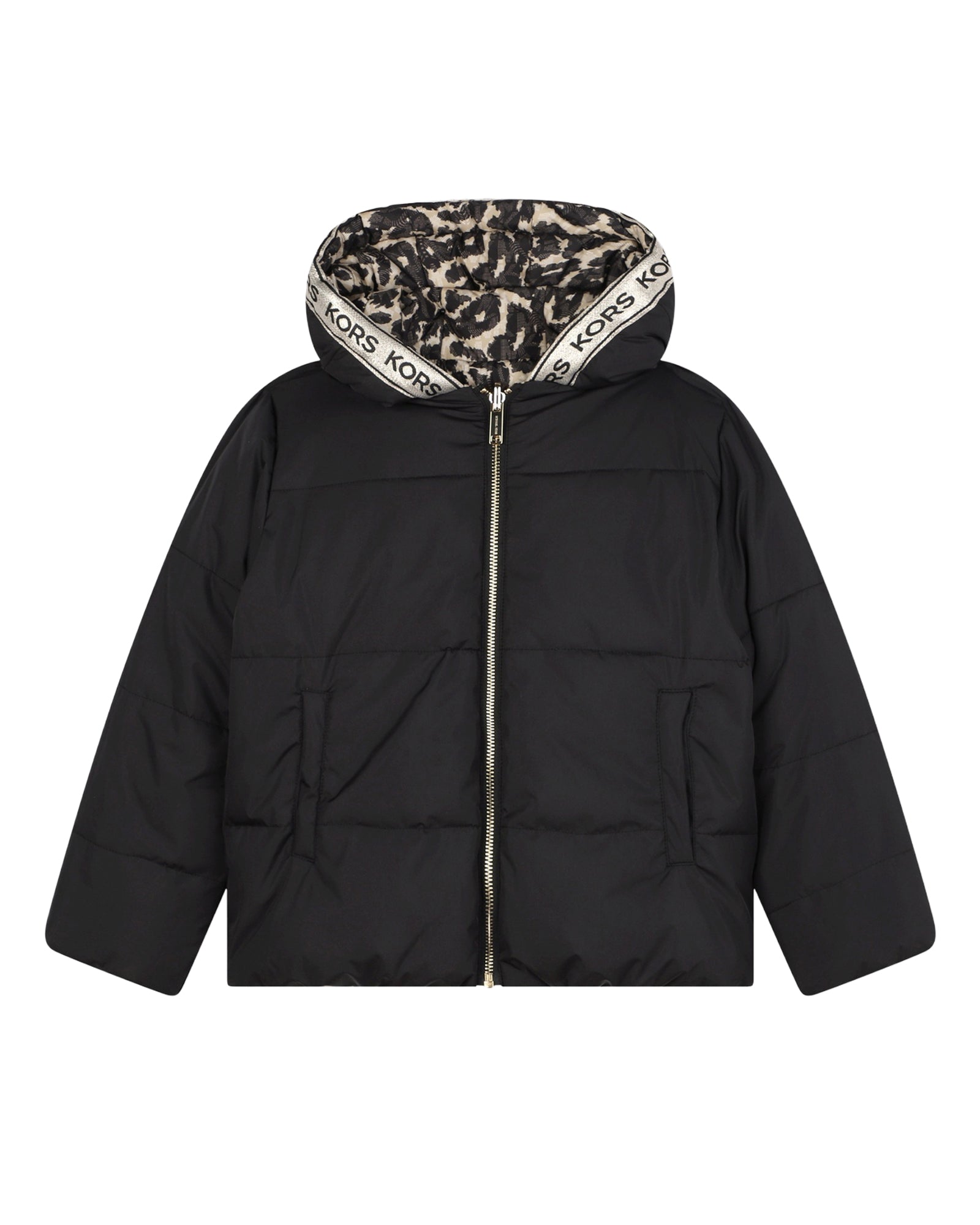 Reversible down jacket - Beige Black