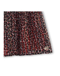 Printed pleated short skirt - Chile Red
