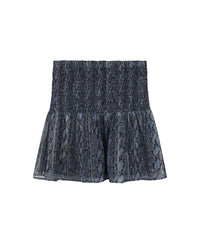 Short printed skirt – Cargo Blue