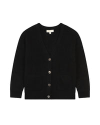 Long knitted cardigan - Black