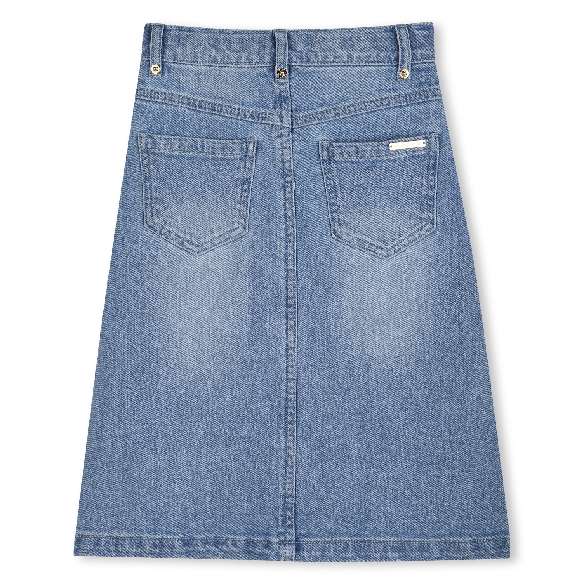 Jupe longue avec logo en denim - Denim Blue