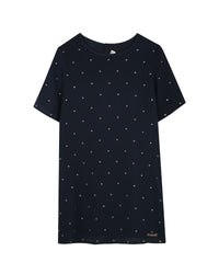 Short-sleeved dress with logo - Cargo Blue