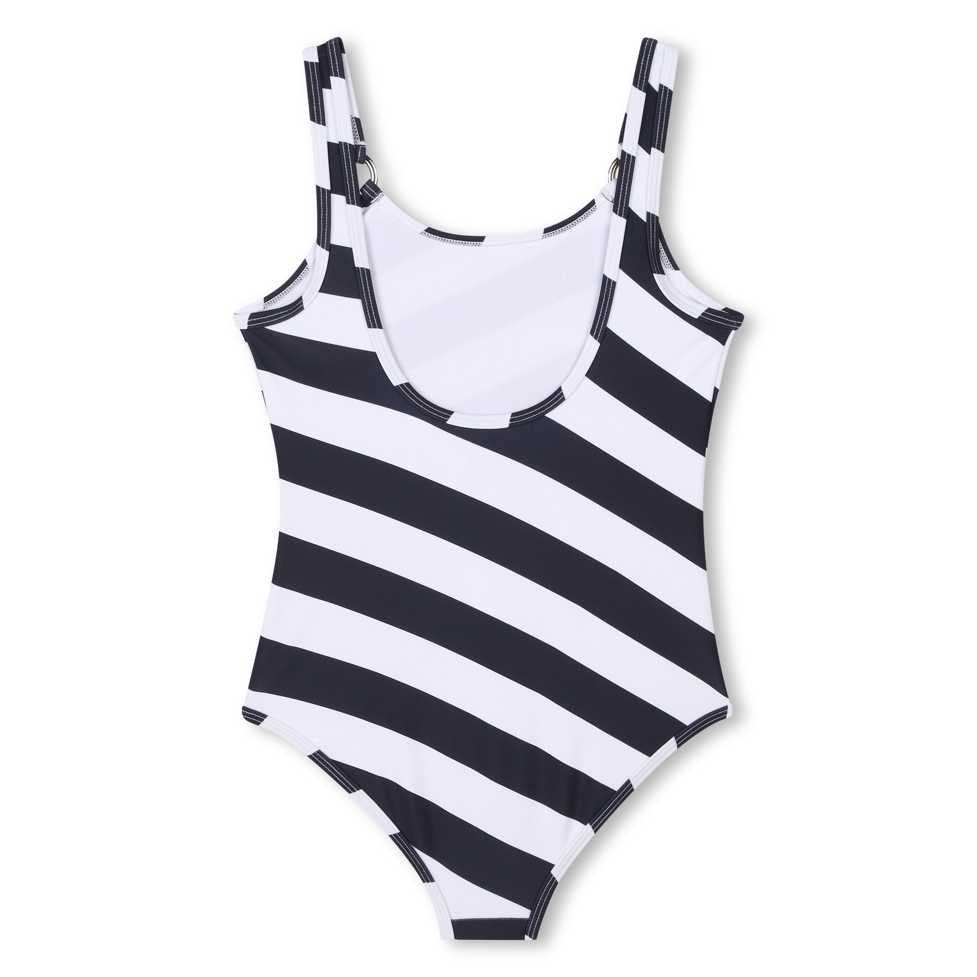 1-piece swimming costume with logo - Navy White