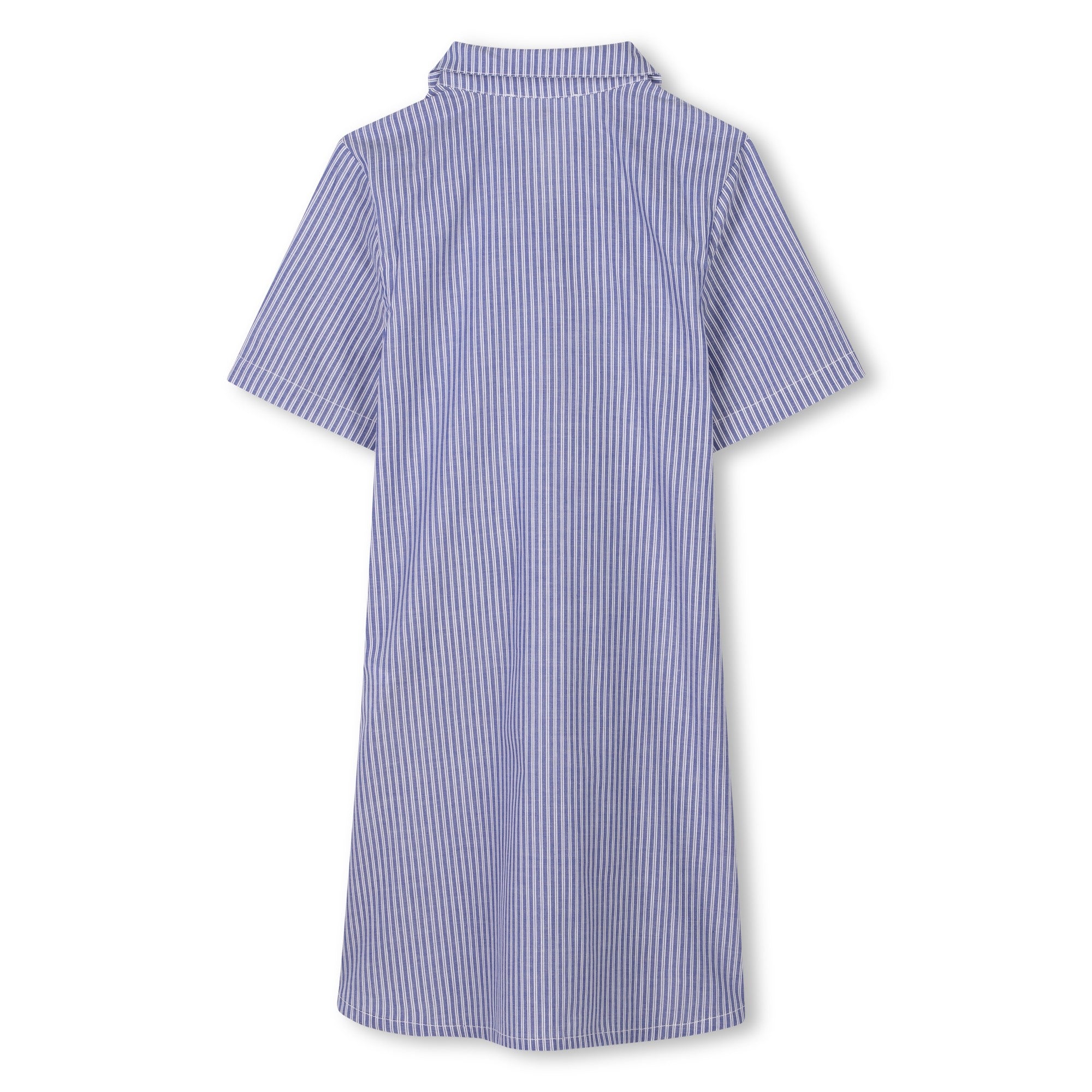Robe manches courtes avec logo en coton - Bleu Blanc