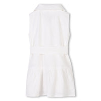 Robe sans manches à broderie - Off White