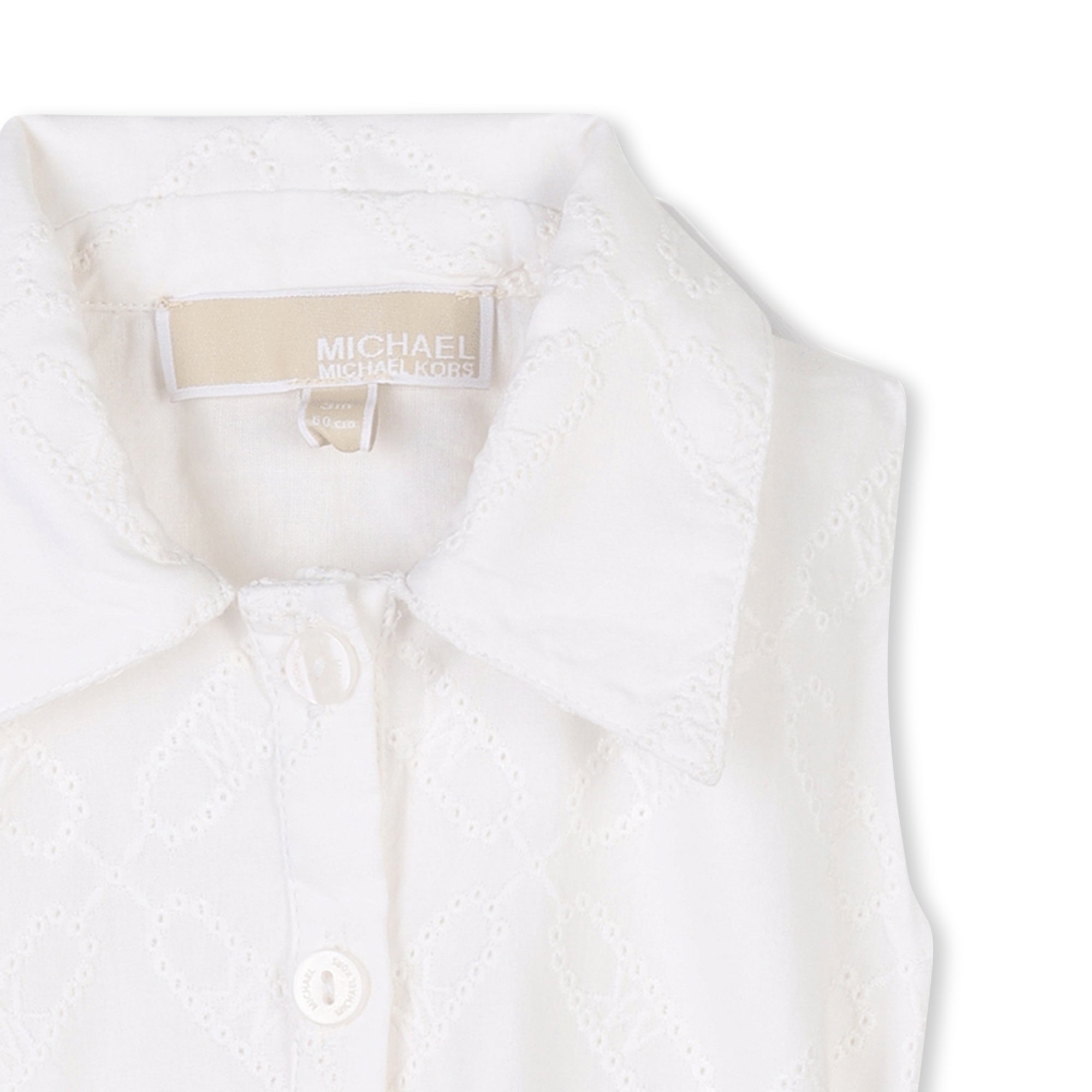 Robe sans manches à broderie - Off White