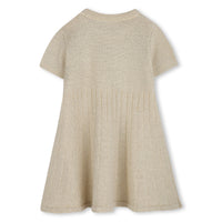 Robe à manches courtes avec logo en coton - Doré Clair