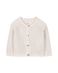 Cardigan avec logo en coton - Doré Clair